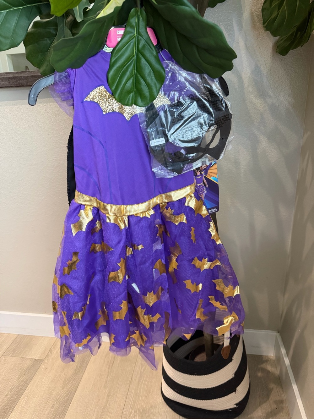 Purple and Gold Batgirl Kids Costume